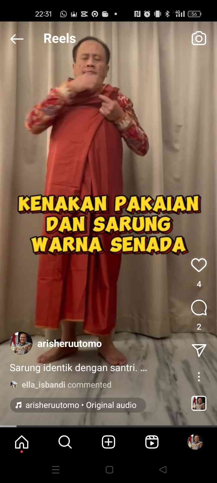 Kreasi Outfit Pakai Sarung Sederhana Ala Santri