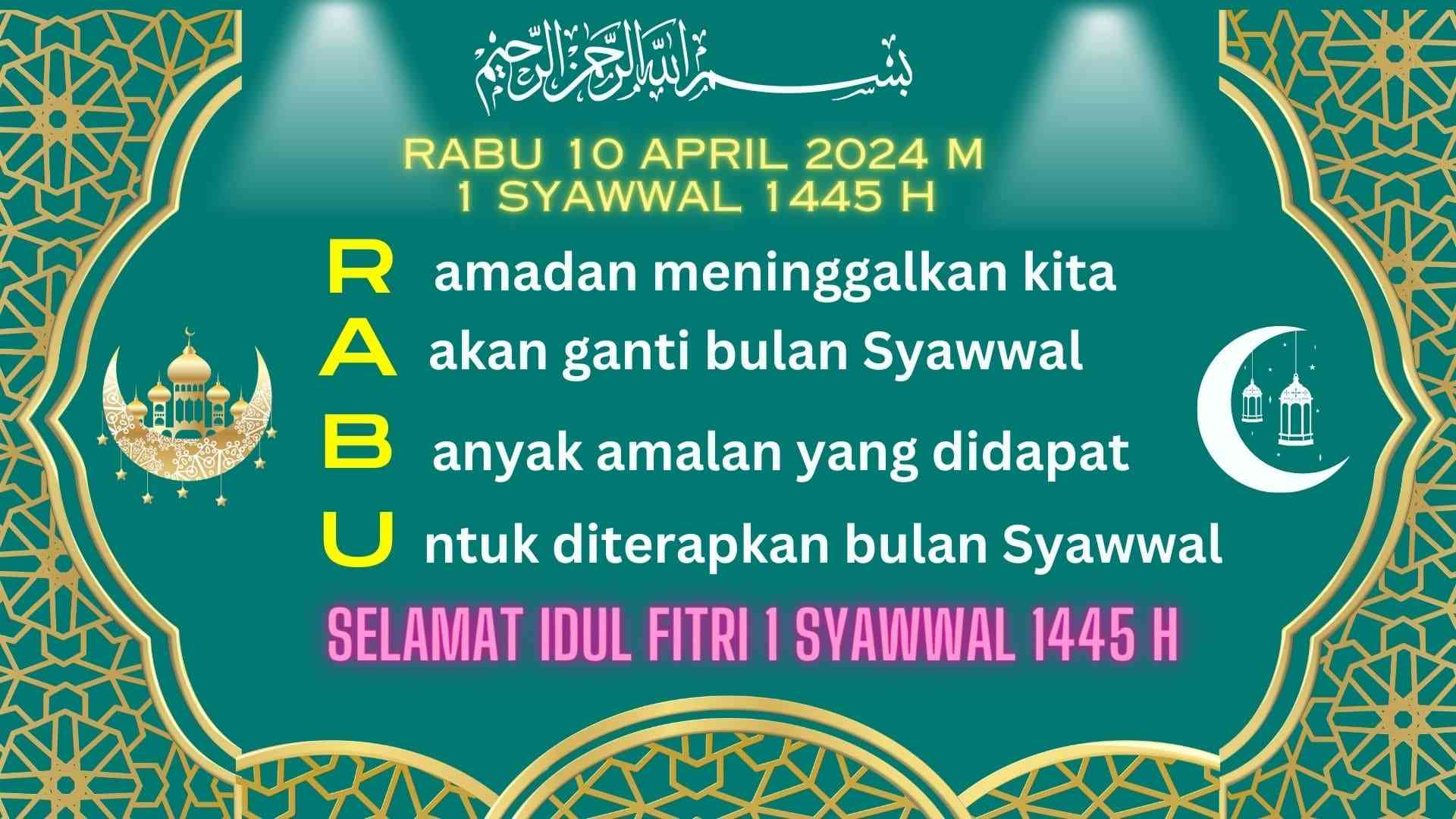 Pantun: Solat Idulfitri Ramadan 1445 H