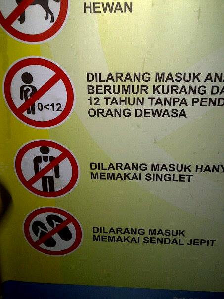 Dilarang Pakai Sendal Jepit ke Pusat Grosir PGC Dilarang Pakai Sendal Jepit ke Pusat Grosir PGC
