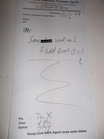 Tulisan Dokter Di Resep Rumah Sakit Seharusnya Bisa Dibaca