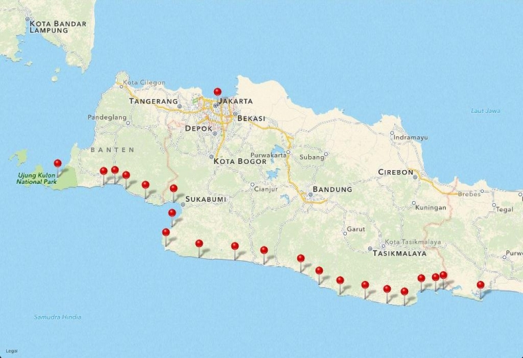 Indahnya Pantai Selatan Pulau Jawa Bagian Barat Indahnya Pantai Selatan Pulau Jawa Bagian Barat