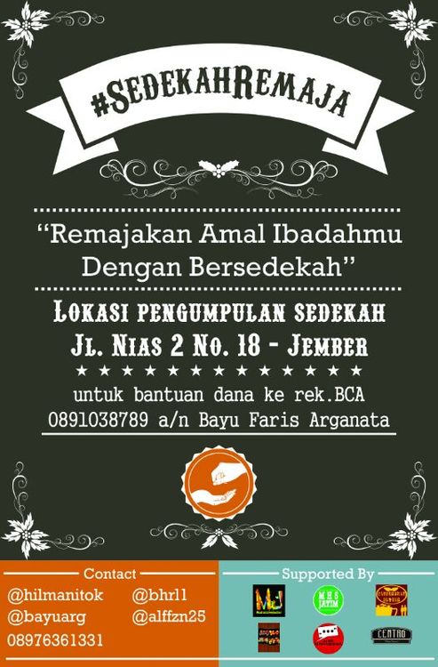 Charity Event Bertajuk #SedekahRemaja oleh Bayu F  Charity Event Bertajuk #SedekahRemaja oleh Bayu F