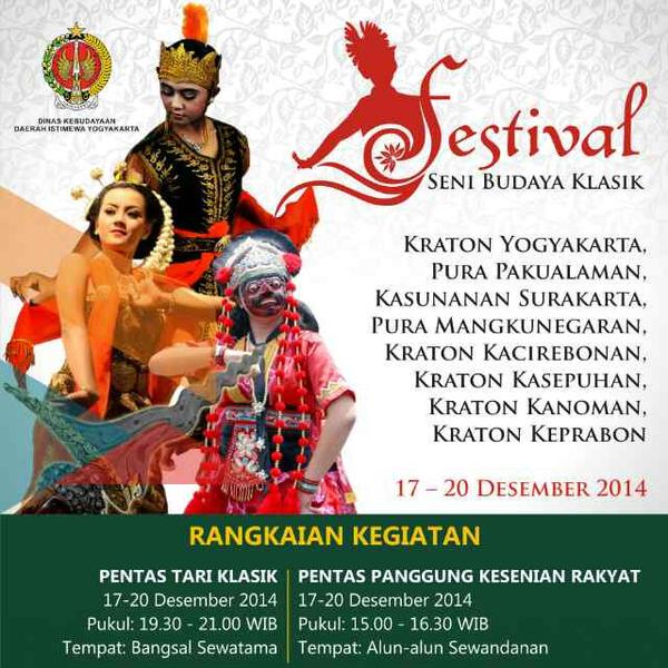 Meriahnya Festival Seni Budaya Klasik Di Yogya Oleh Riana Dewie ...